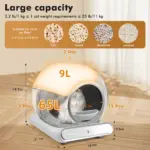 Bac à litière auto-nettoyant connecté (9 Litres) - Kf s e c e bfb f dffa q - Robot Gadget