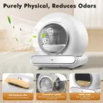 Bac à litière auto-nettoyant connecté (9 Litres) - Kf sc a e c d d ac e b t - Robot Gadget