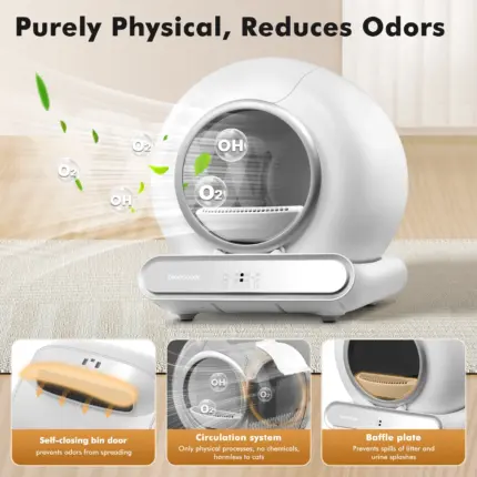 Bac à litière auto-nettoyant connecté (9 Litres) - Kf sc a e c d d ac e b t - Robot Gadget